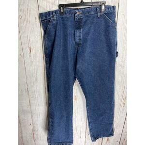 Wrangler Men Carpenter Jeans Size 40 Dark Blue Heavy Denim Workwear